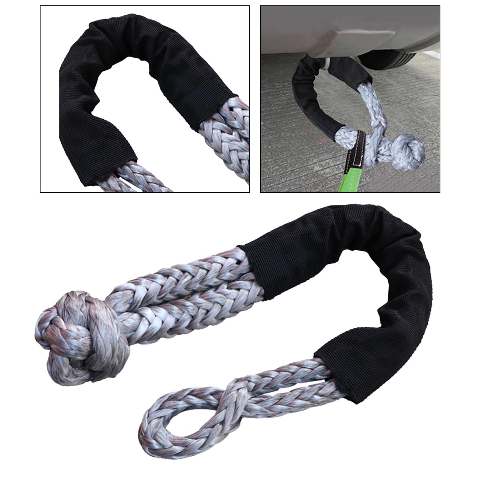 Soft Shackle Versatile Towing Rope for Sailing Vehicles Towing Gray