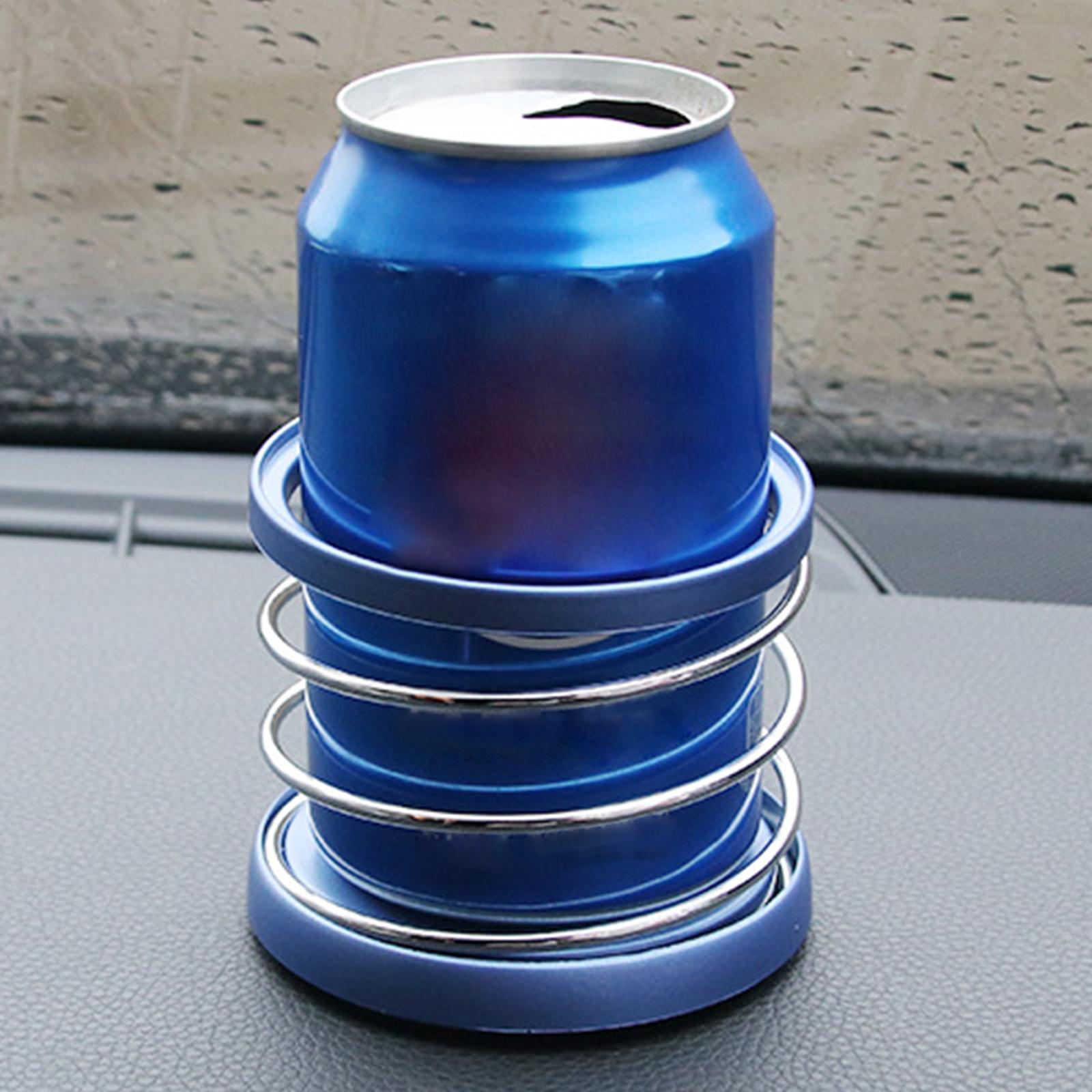 Auto Car Drinks Holder Phone Mount Stand Spring Steel Wire Cup Holder Blue