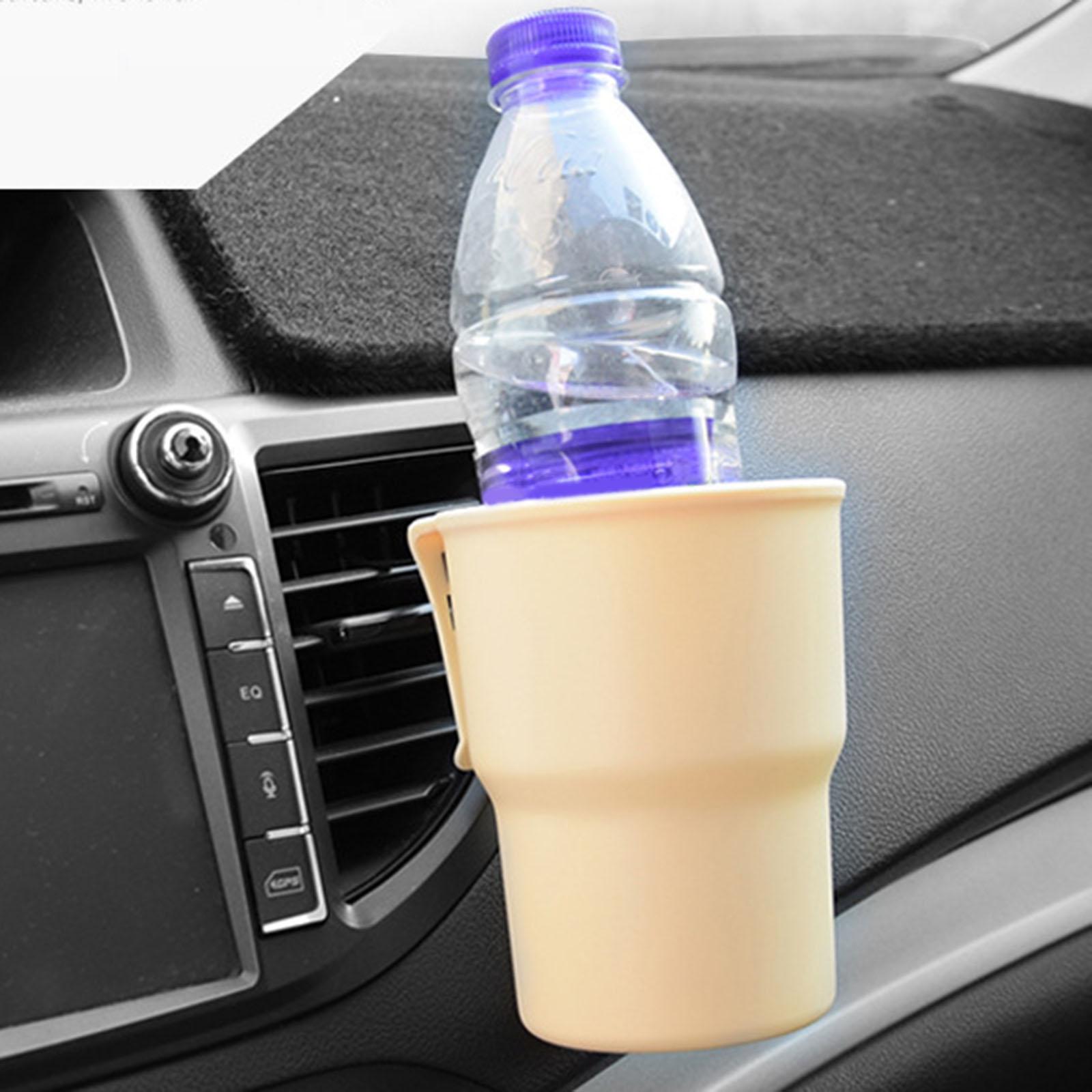 Car Air Vent Cup Holder Organizer Multifunctional Air Outlet Beverage Holder Beige