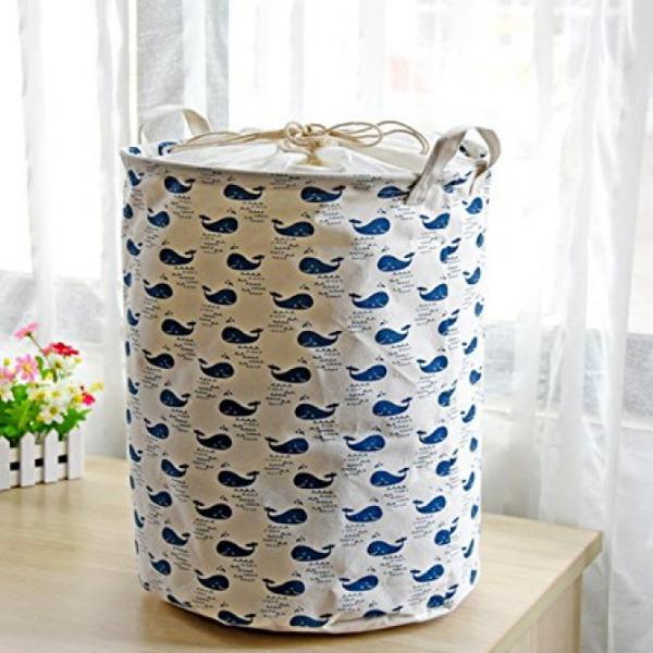 Cartoon Shark Pattern Foldable Waterproof Laundry Toy Bag Can Bin Bag Basket