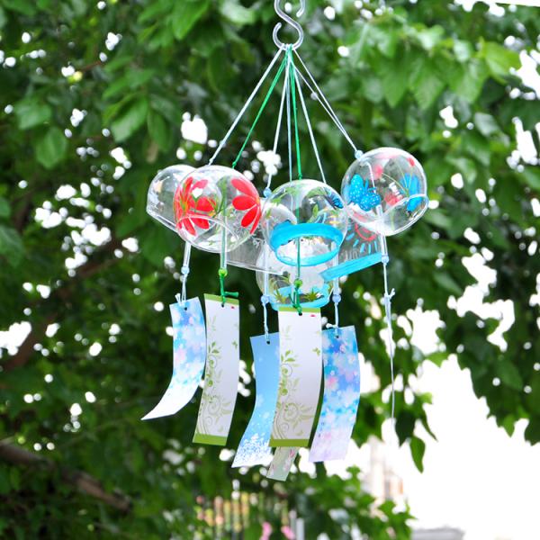 Japanese Traditional Culture Glass Furin Wind Bell Chime Home Yard