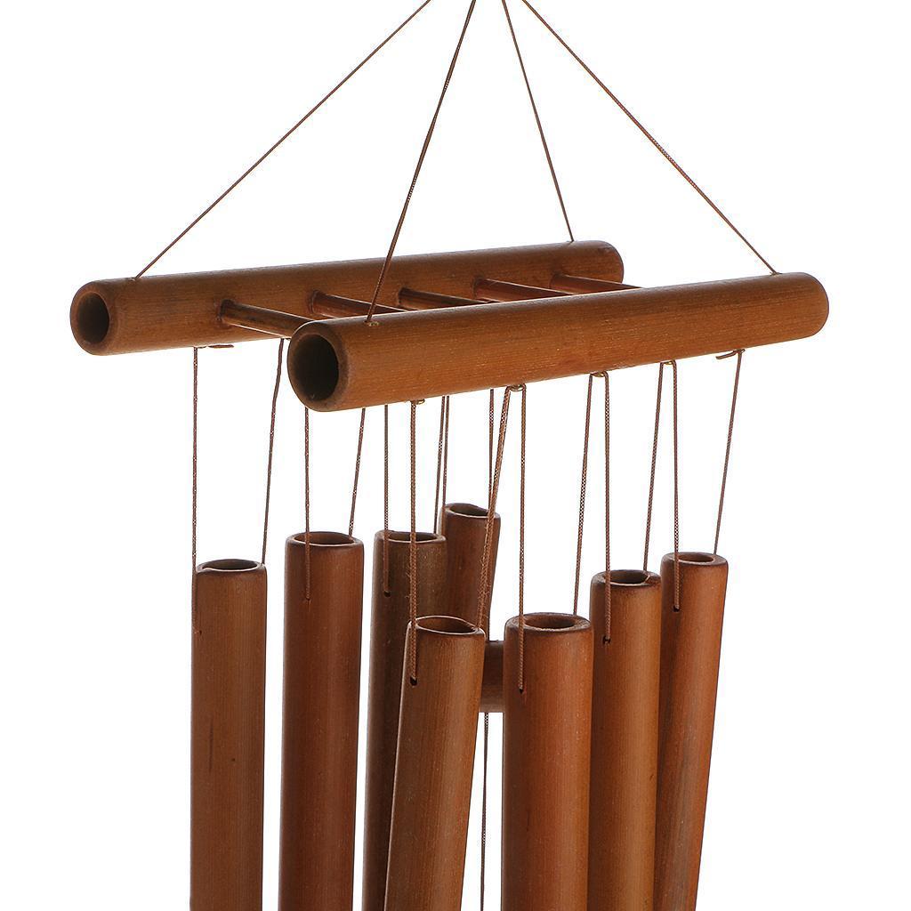 Rustic Bamboo Tube Wind Chimes Mobile Windchime Church Bell Hanging ...