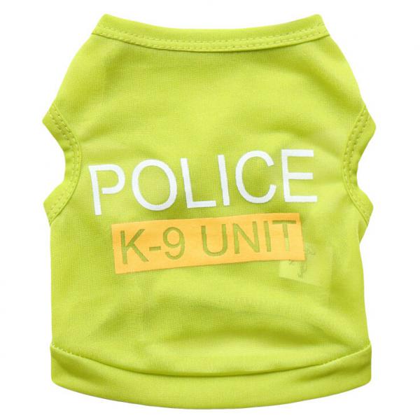 Pet Dog Puppy Cat Clothes Jacket Hoodie Police Vest Costume Coat Green M