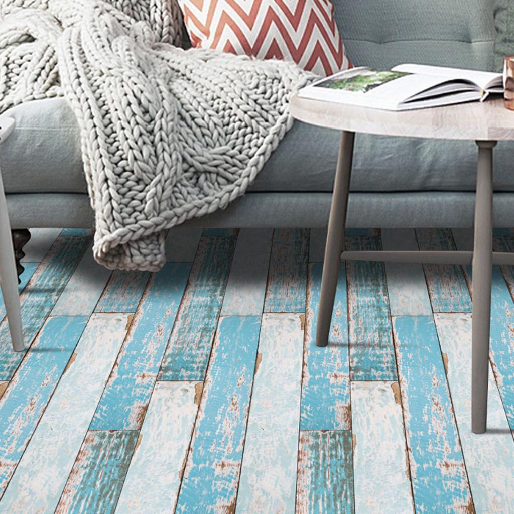 Selfadhesive Wood Grain Floor Stickers PVC Furniture Contact