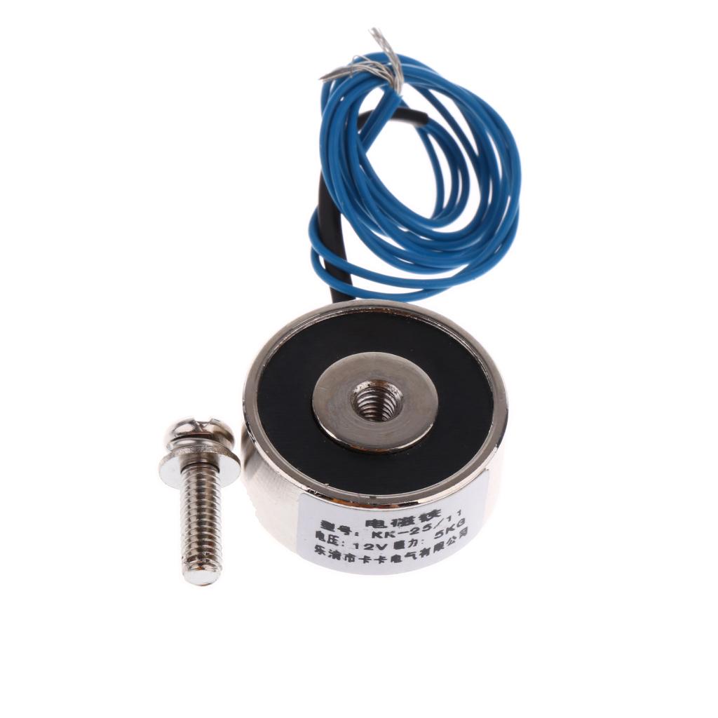 7Piece DC 12V Ultrathin Sucker Electromagnet Lift Holding KK-25-11 Component