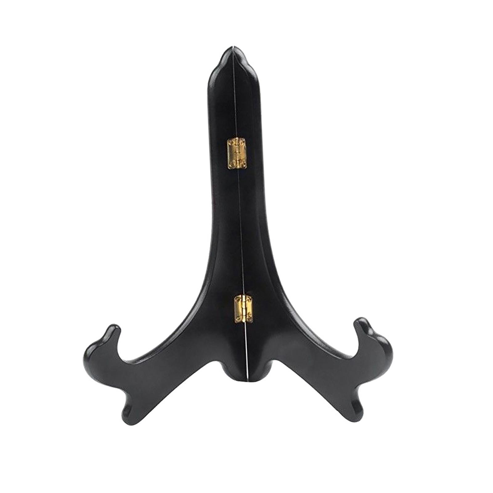 High Quality Rubber Finished Dark Brown Wooden Plate Easel Display Holder Stand 
