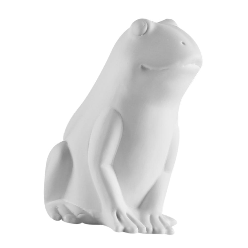 Ceramic Frog Tabletop Display Sculpture Statue Art Ornament  12.5x7.8x13cm