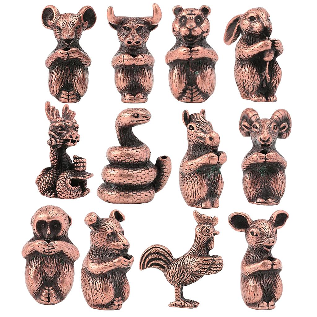 Copper Chinese Twelve Zodiac Animal Figurine Incense Stick Stand Rat