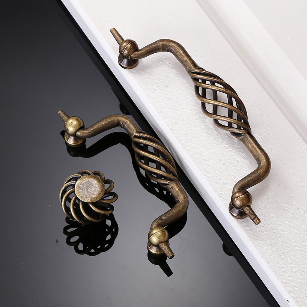 Birdcage Metal Furniture Door Knob Cabinet Handle Pull I