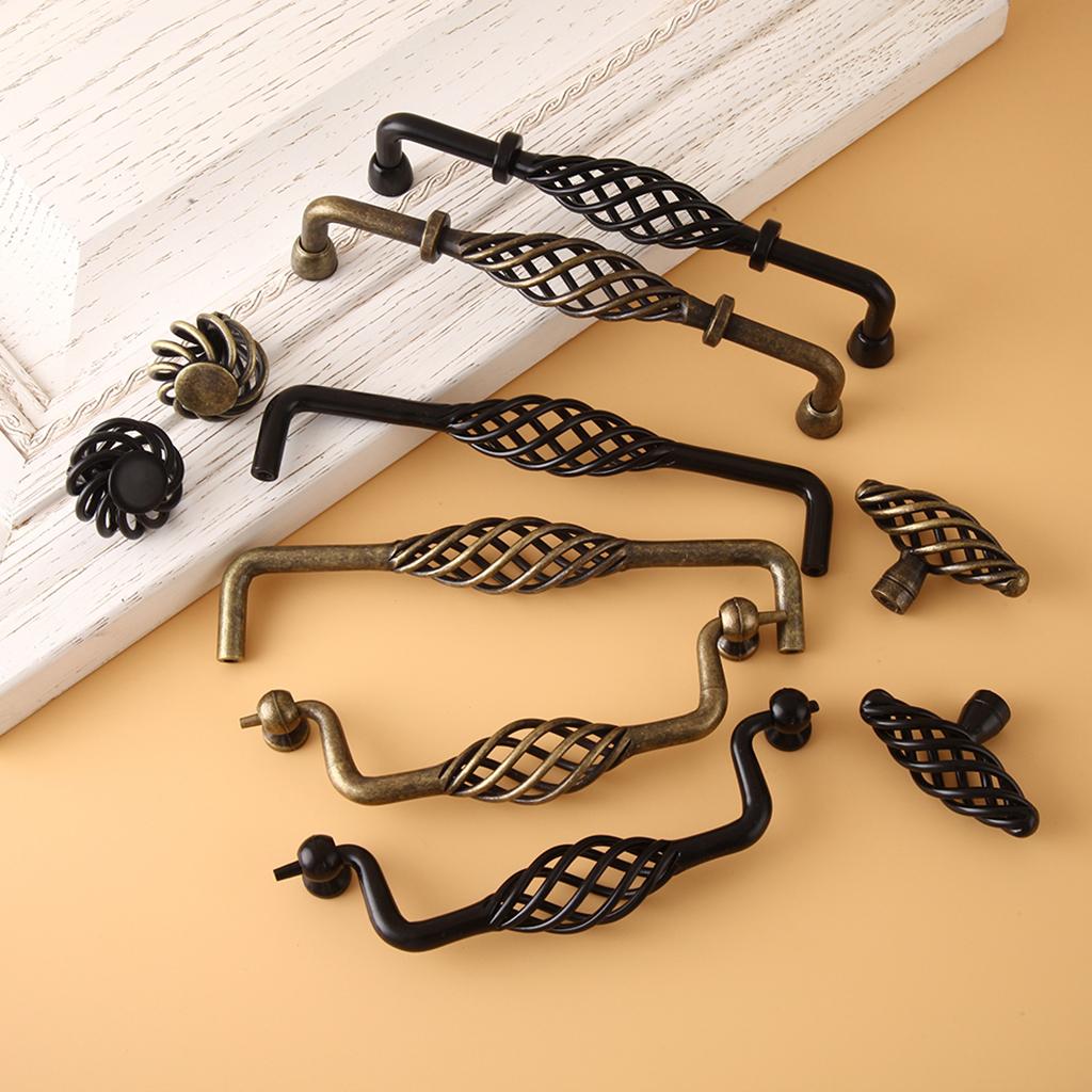 Birdcage Metal Furniture Door Knob Cabinet Handle Pull R