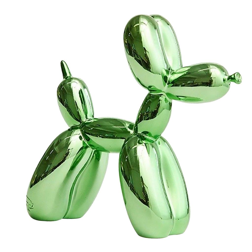 Novelty Resin Balloon Dog Ornament Animal Figurine Decor Crafts Green
