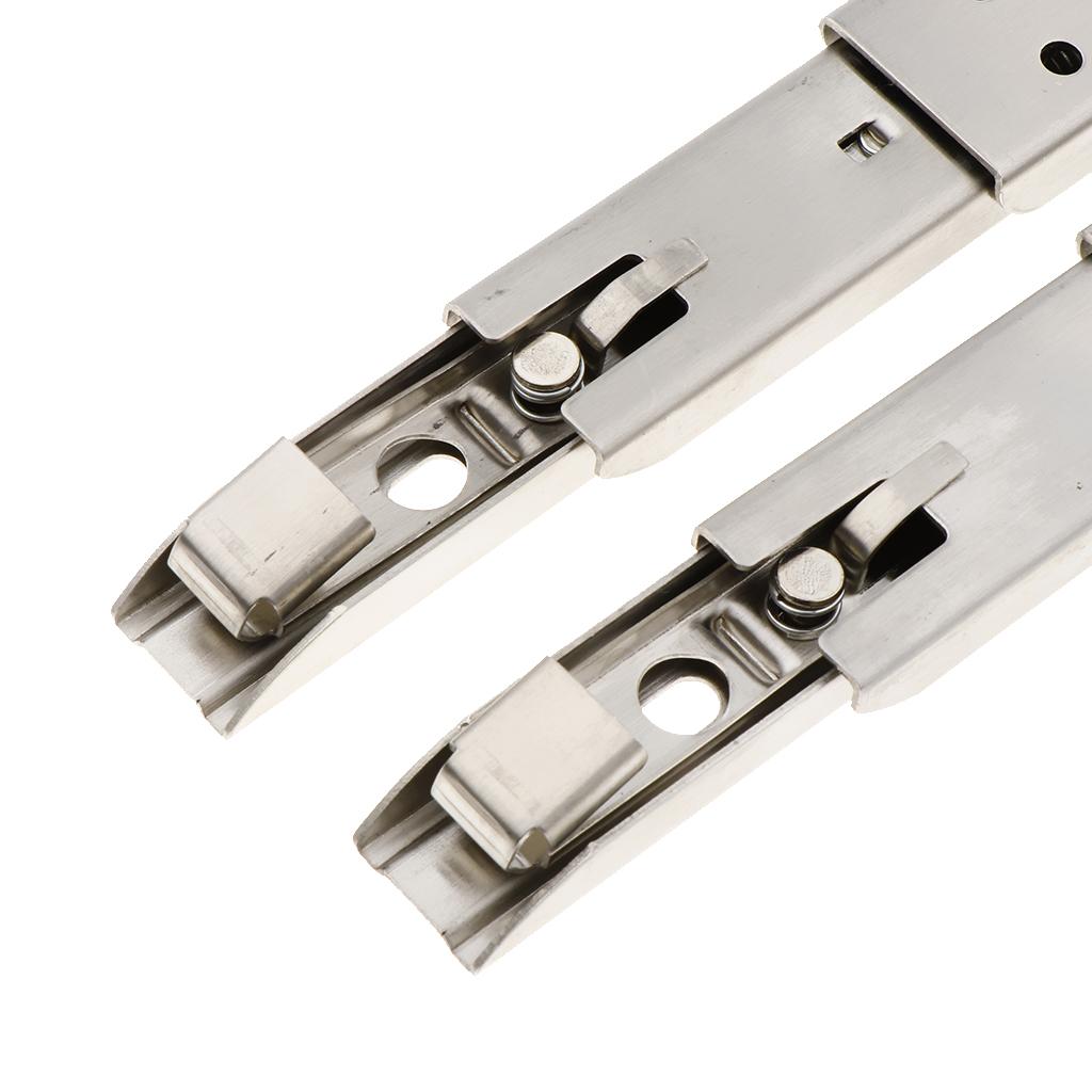 Pack of 2 Stainless Steel Folding Brackets Heavy Duty Shelf Triangle