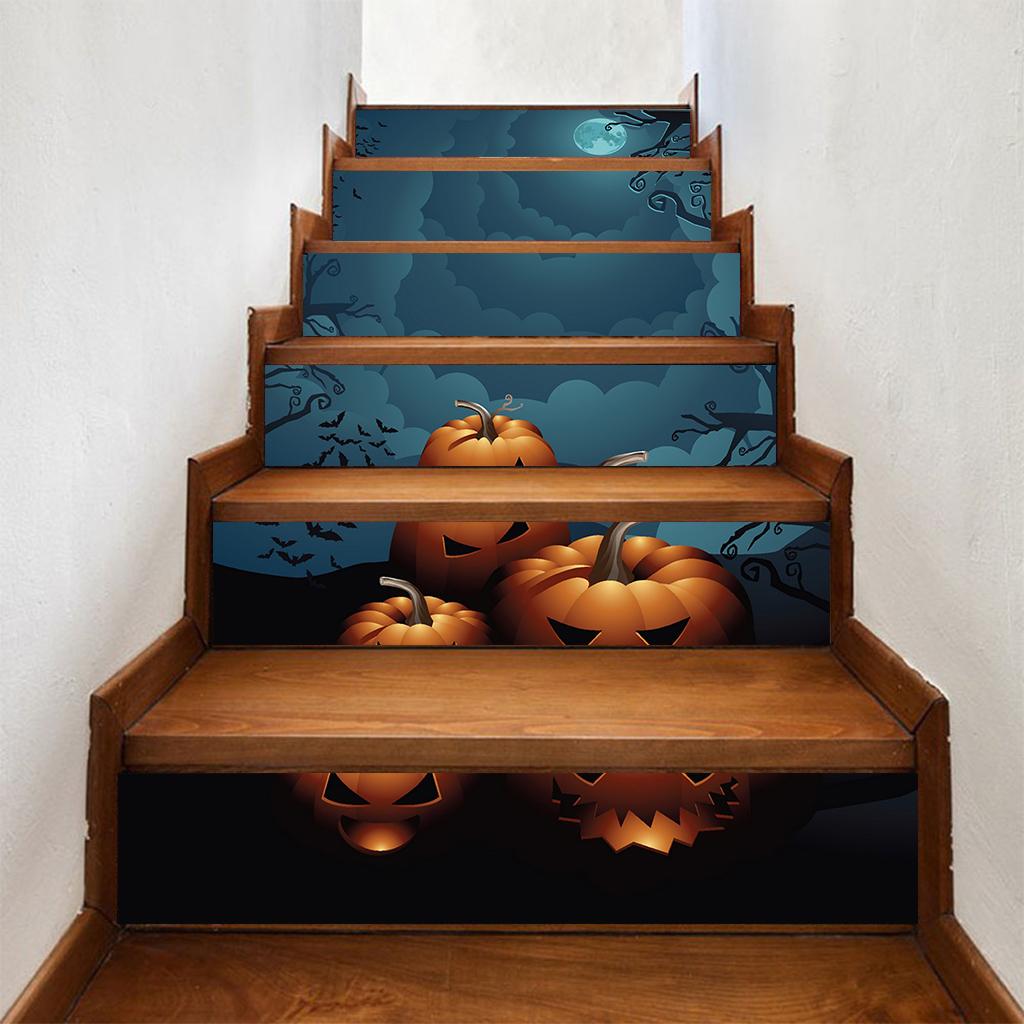 6pcs/set 3D Stair Decals Stickers Stair  Decals Staircase Sticker Style-4