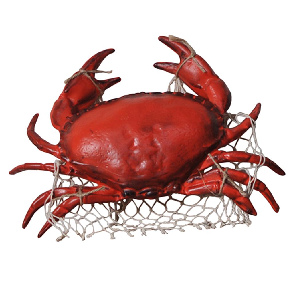 Resin Artificial Crab Crawfish Sculpture Pendant Hanging Sign Big Crab