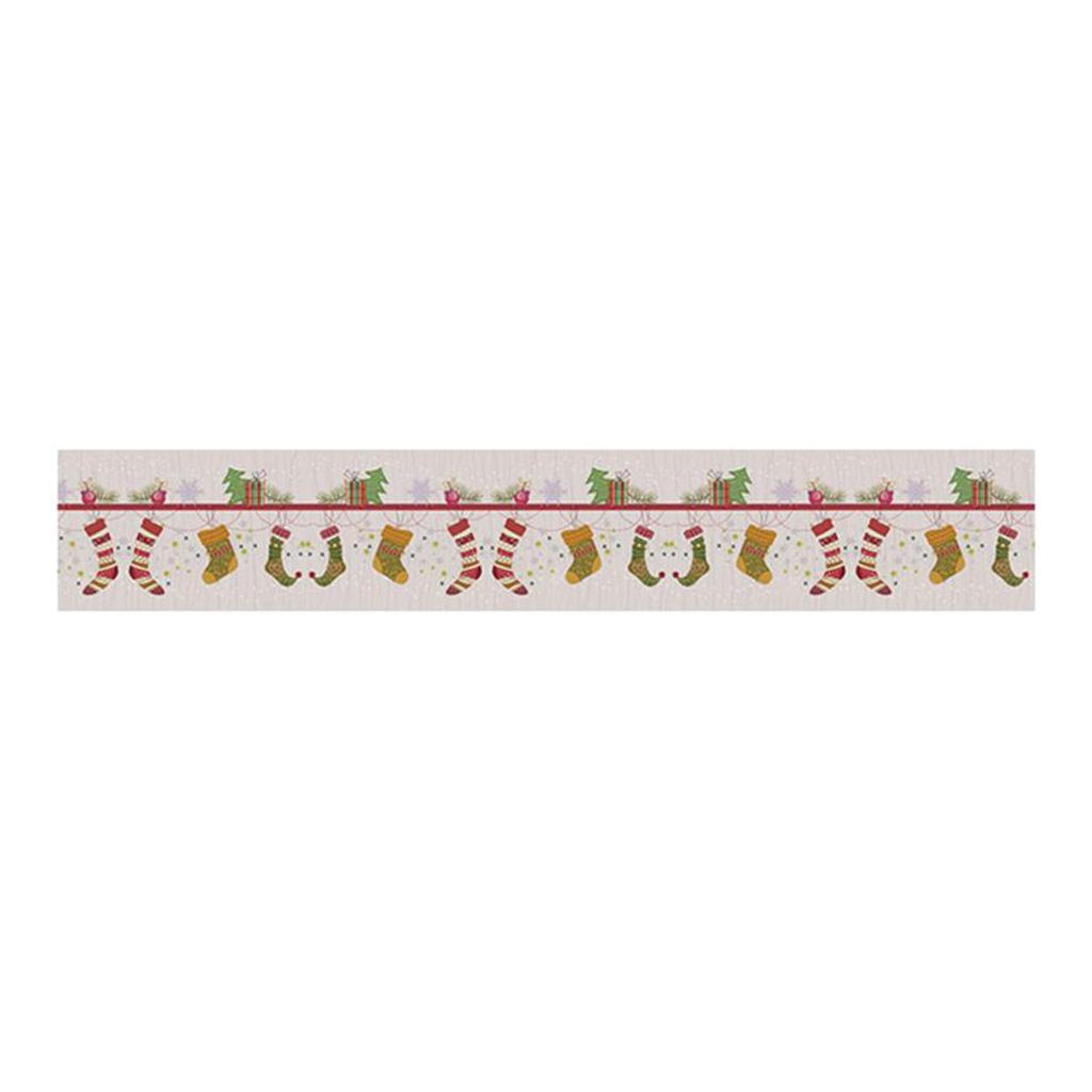 Christmas Waist Tape Line Border Sticker PVC Skirting Line Sticker 01