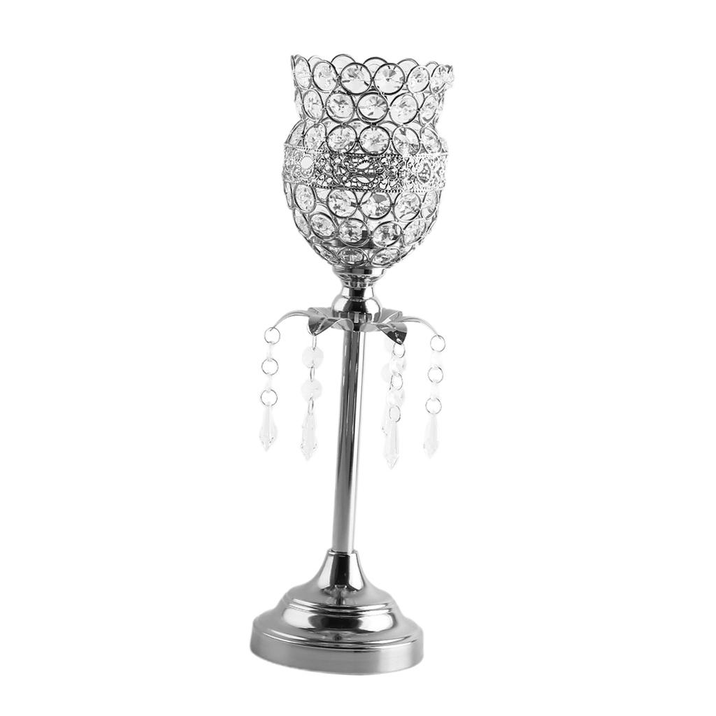 Mosaic Wine Cup Shaped  Candle Holder Tabletop Candlestickr for Dinner L