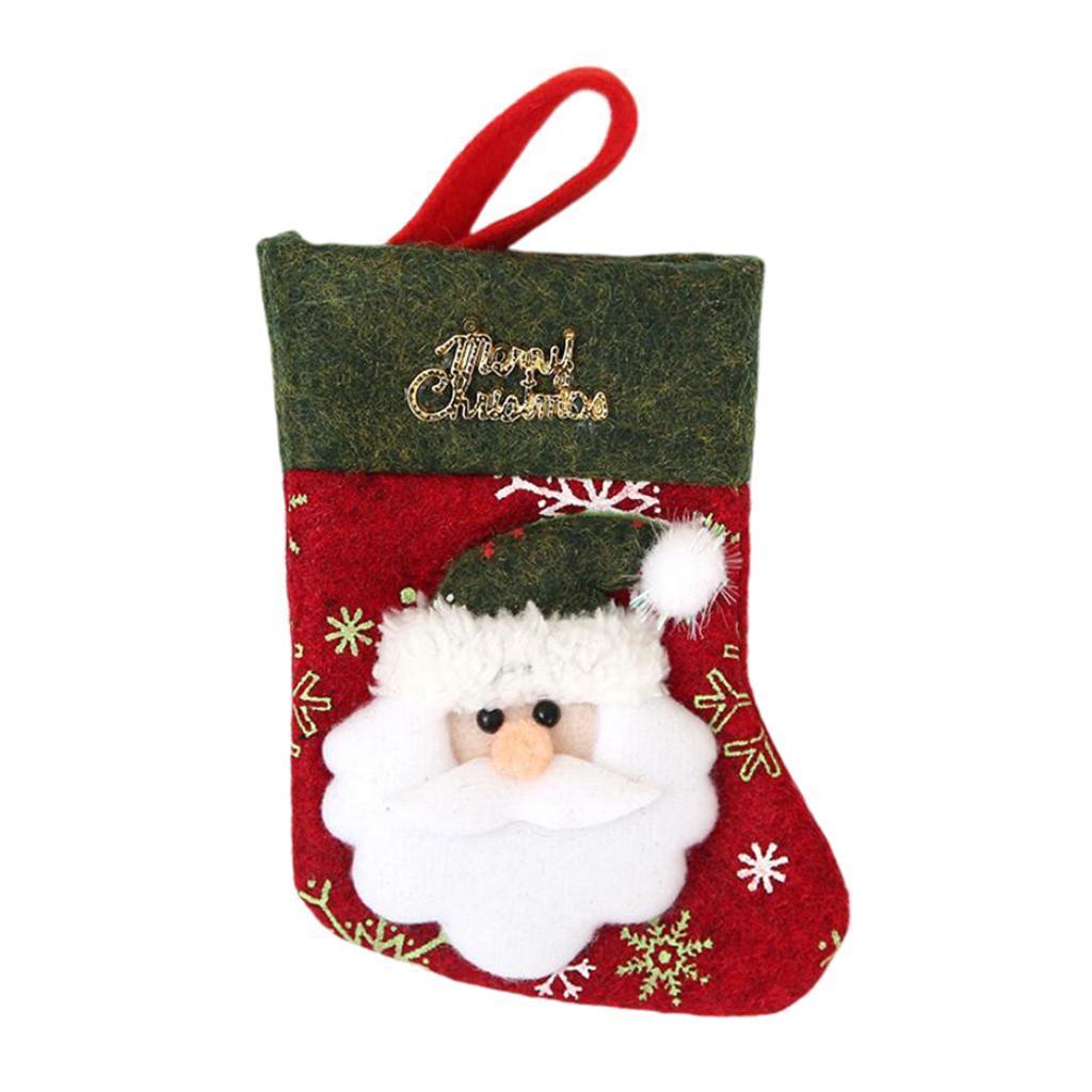 Non-woven Cloth Christmas Stockings Xmas Decor Supplies Gift Bag Santa