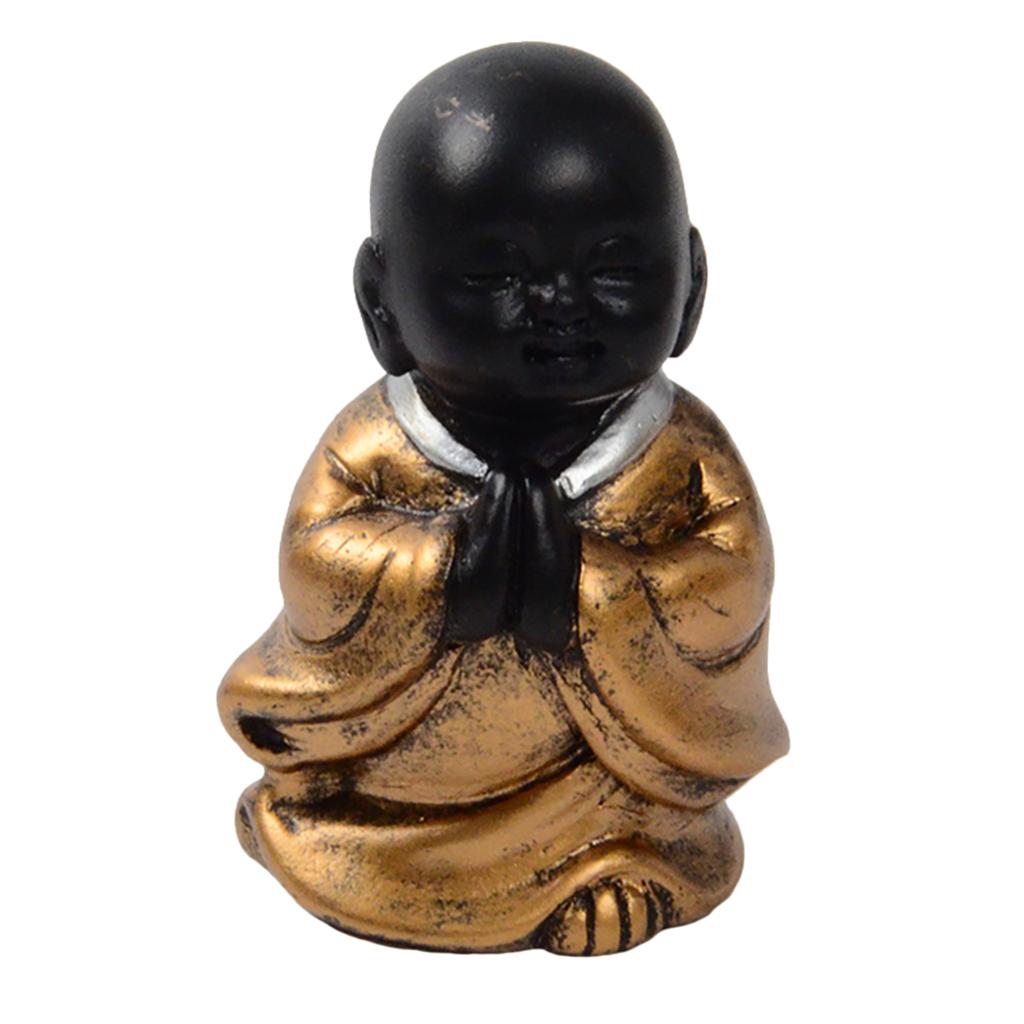 Resin Buddha Statue Monk Figurine Tea pet  Ornaments  Style03