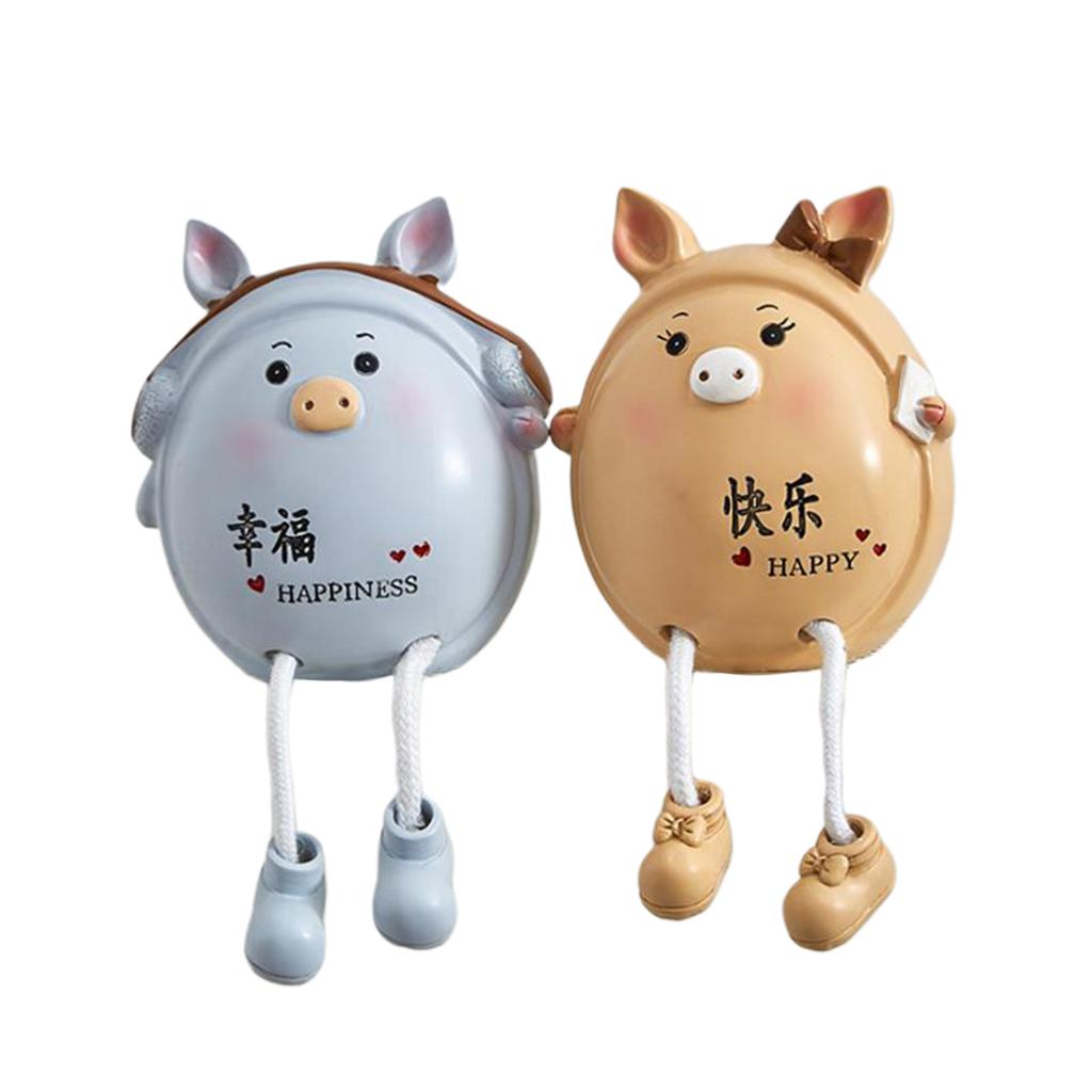 Creative Resin Hanging Foot Ornament Desktop Figurine Pig_2