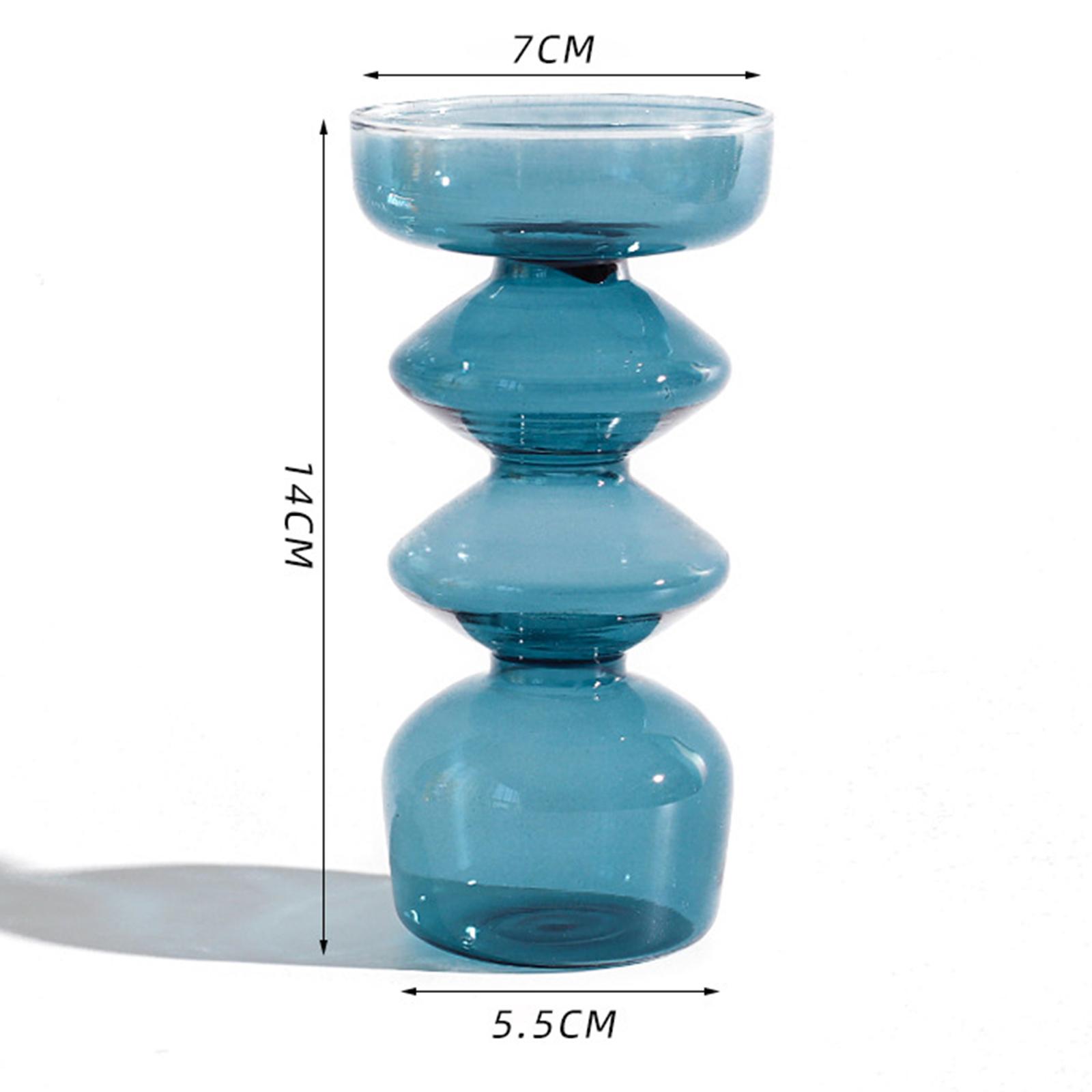 4x Glass Flower Vase Hydroponics Terrarium Plant Holder Container