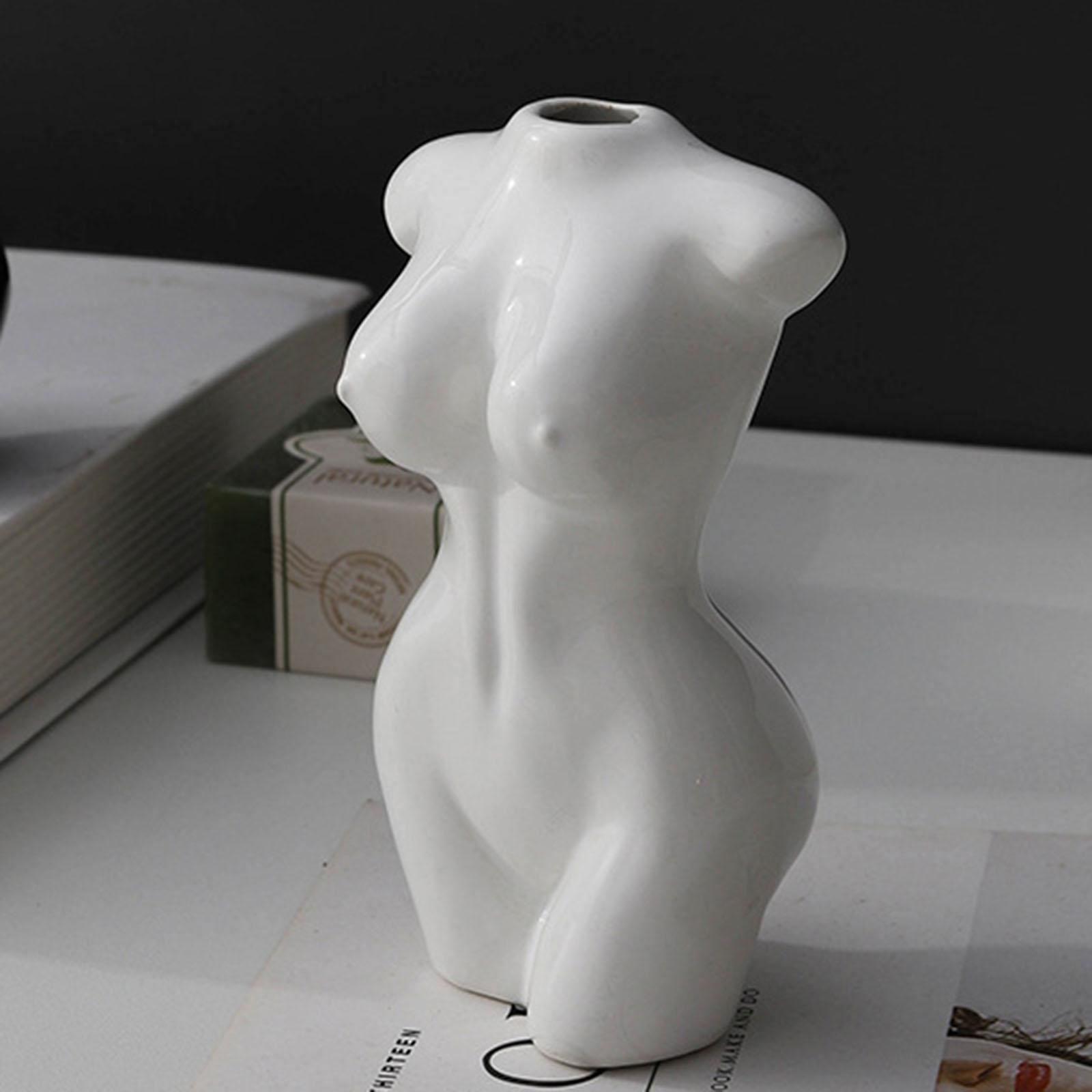 Female Body Flower Vase Female Body Sculpture Home Decor Gifts  Black