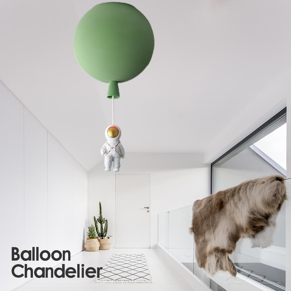 Balloon Acrylic Ceiling Light Art Chandelier for Chidlren's Room Green