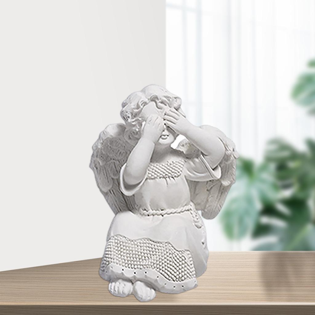 Angel Statues Ornament Desktop Home Decor 7.5x7.5x8.5cm 1Piece