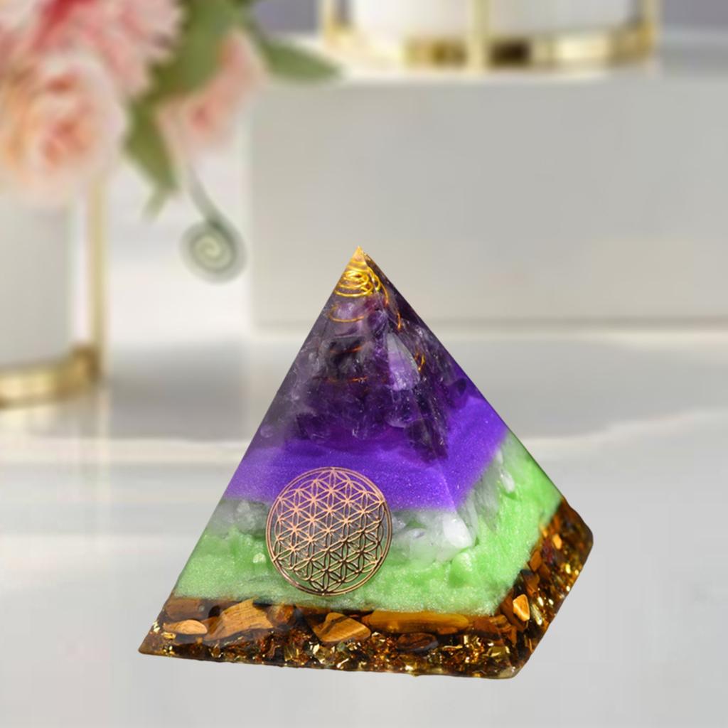 Crystal Pyramid Reiki Crystal Gemstone Energy Emf Protect Meditation Stone D