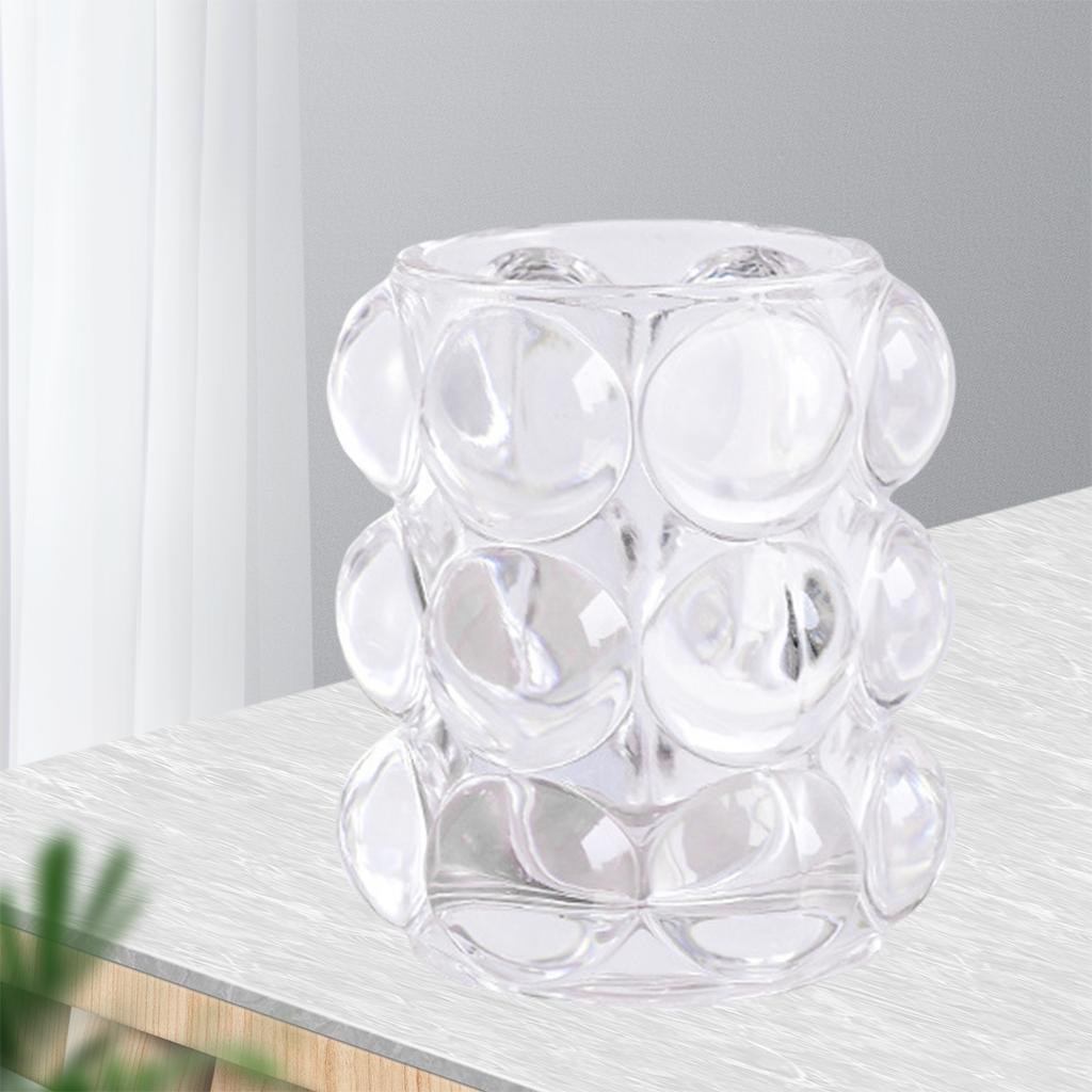 Makeup Brush Holder Cosmetic Cup Organizer Eyebrow Brush Container Clear