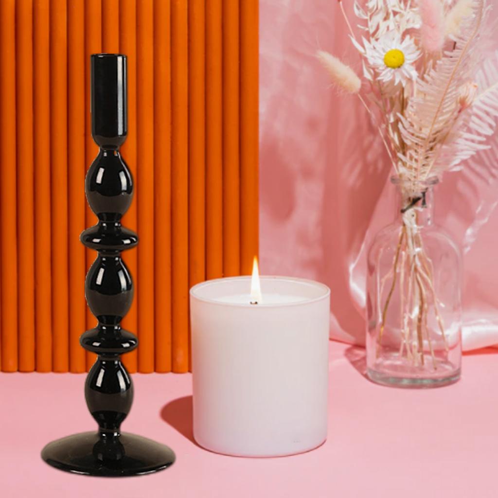 Creative Nodic Candle Holder Stand Glass Craft Livng Room Dining Table B