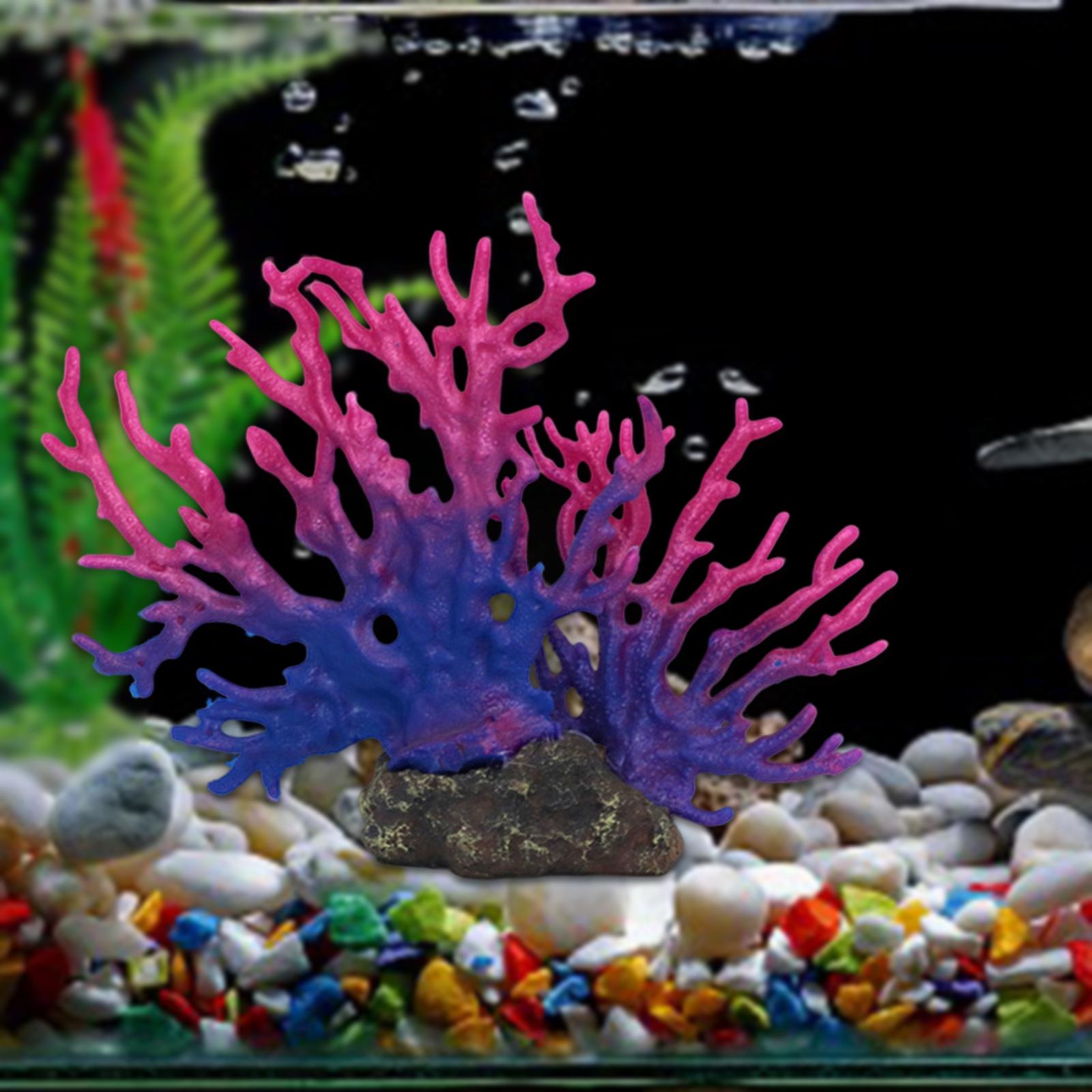 Resin Simulation Coral tree Fish Tank Decor Landscaping Decor purple blue