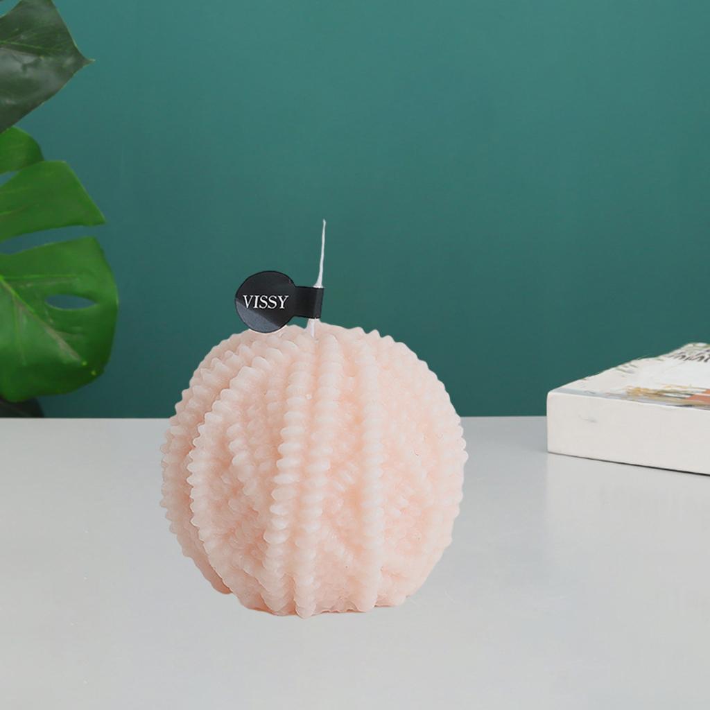 Ball of Yarn Candle Small INS Bedroom Office Nursery Decor Dessert Candle Light Pink