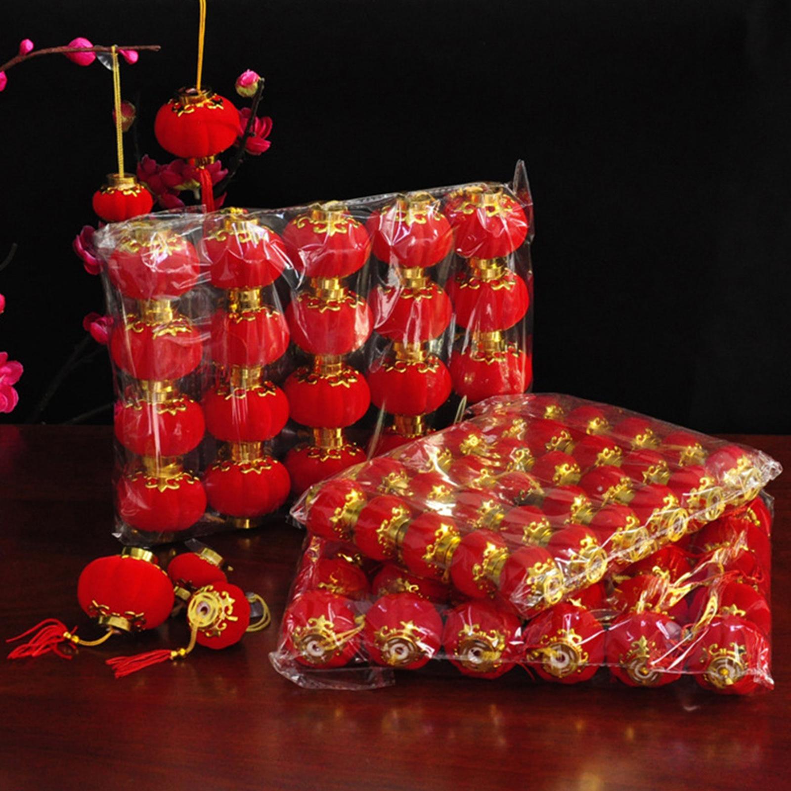 Chinese New Year Decorations Festive Ambience Hanging for Home Decor 3cm 30pcs
