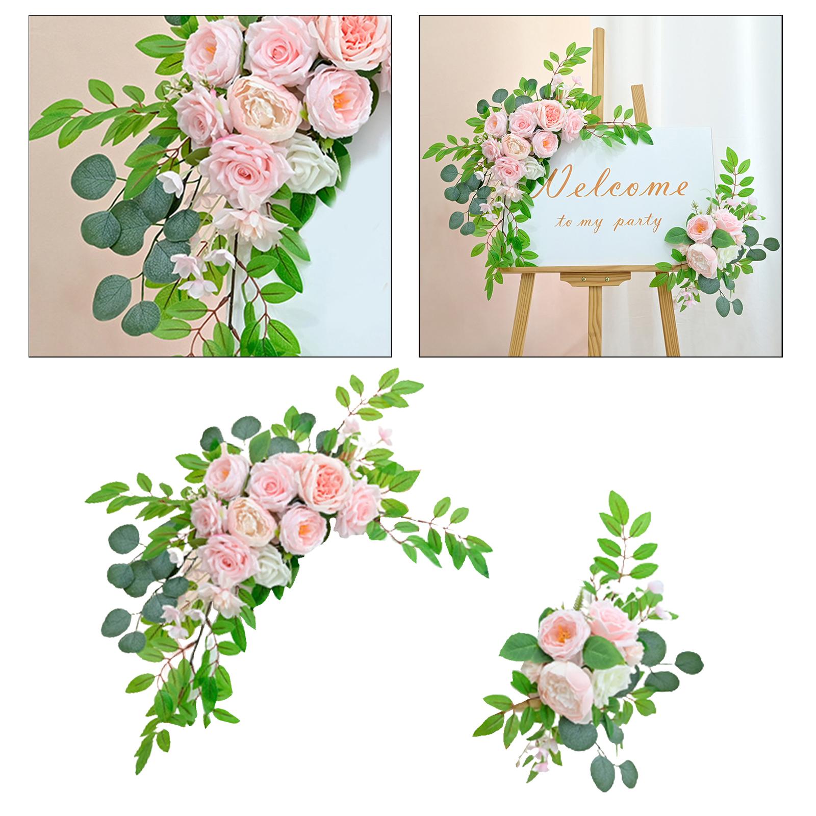 Artificial Flower Swag Wedding Arch Flowers for Ceremony Wedding Sign Pink