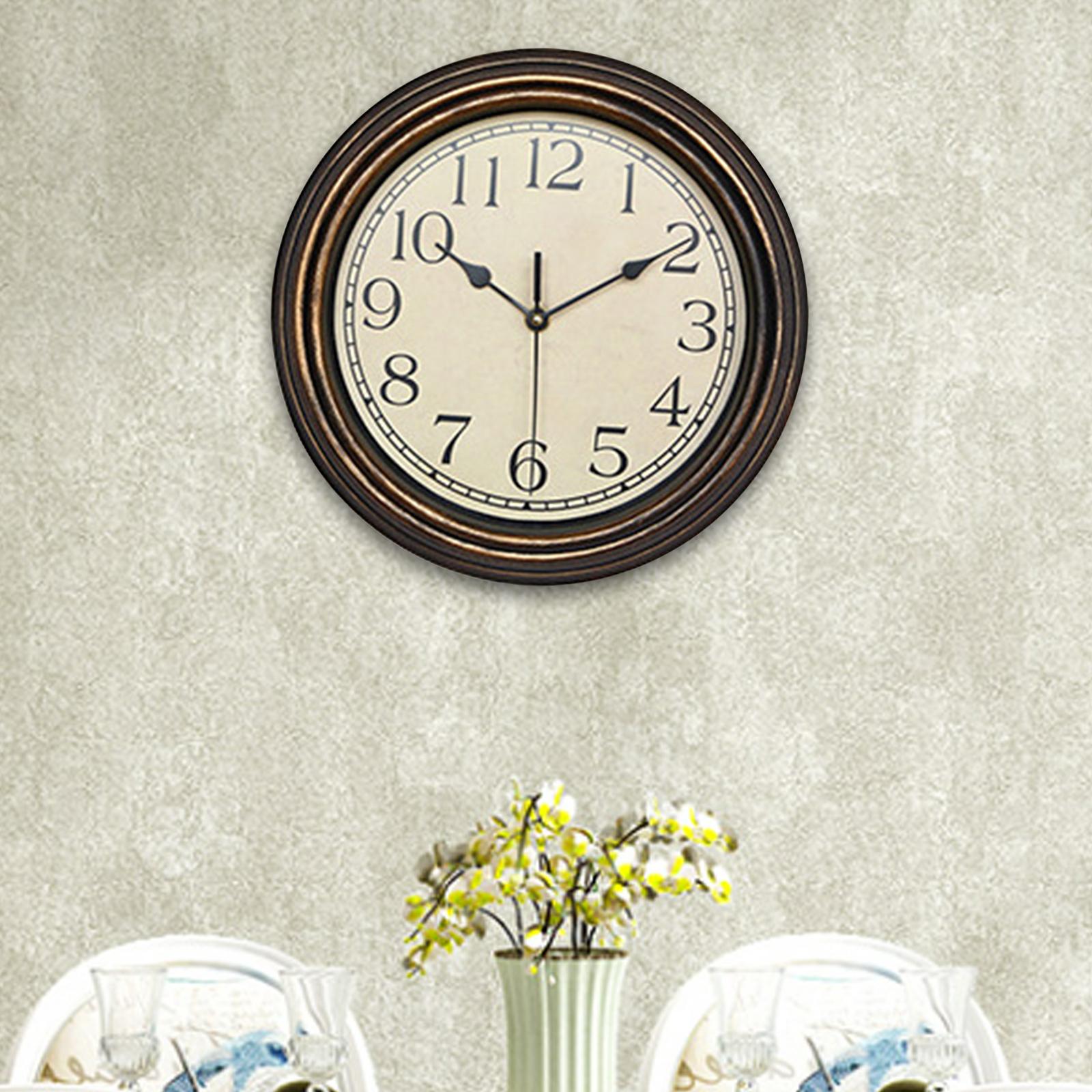 Antique Style Round Wall Clock Bathroom Dorm Decors 12inch Hanging Clocks Antique Aureate