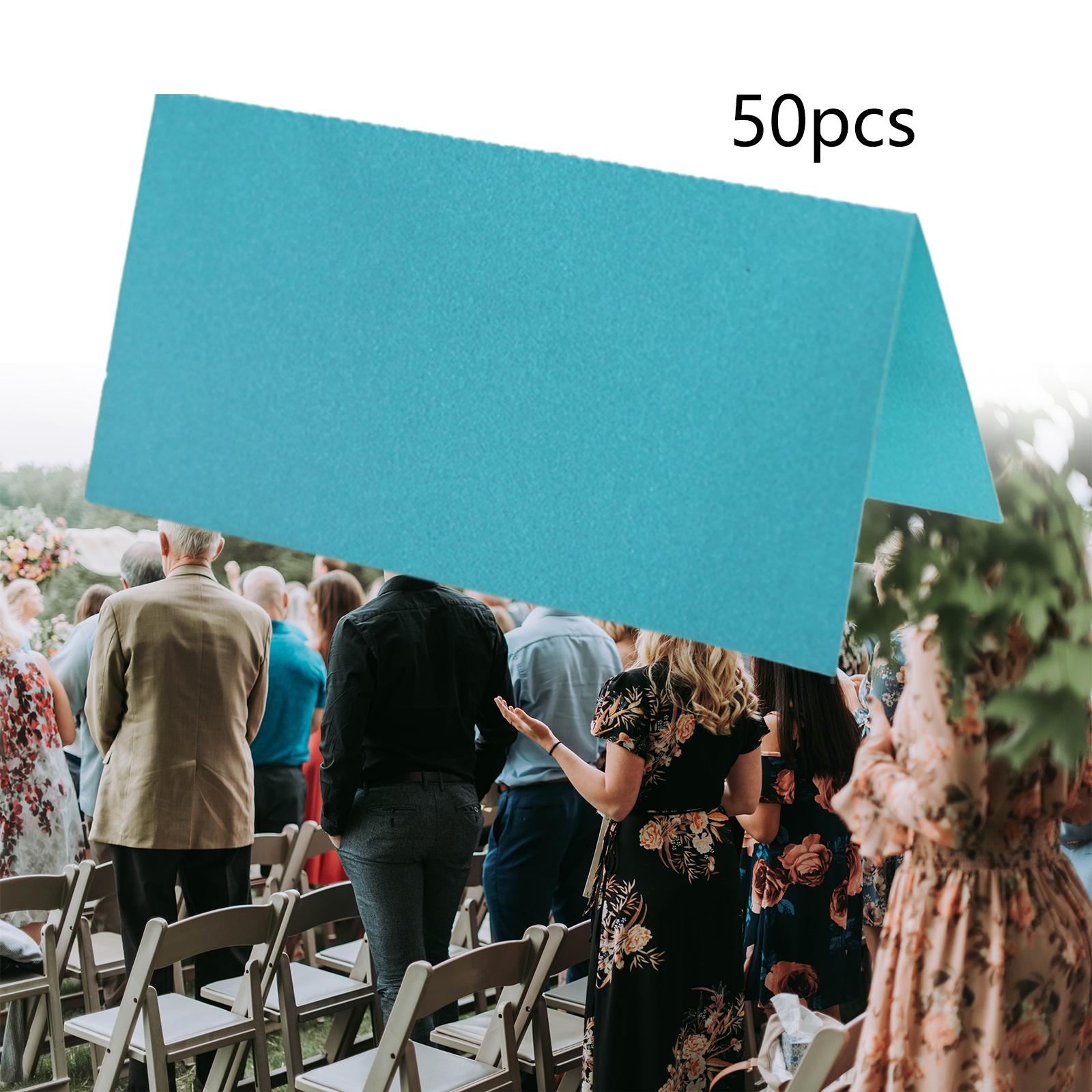50x Wedding Place Cards Dinner Invitation Cards Name Tags for Wedding blue