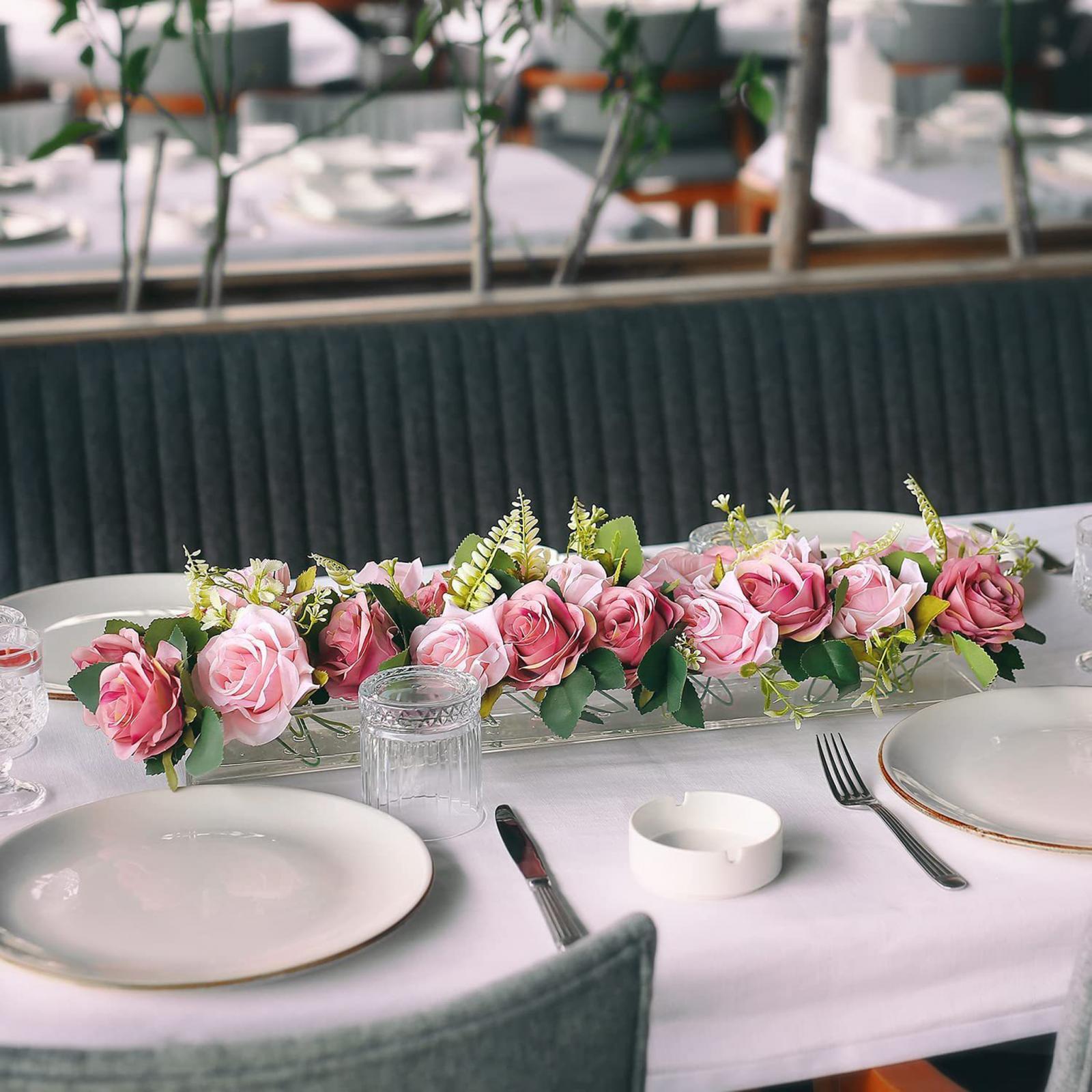 Acrylic Flower Vase Propagation Plant Container for Desk Celebration Wedding 12 Holes