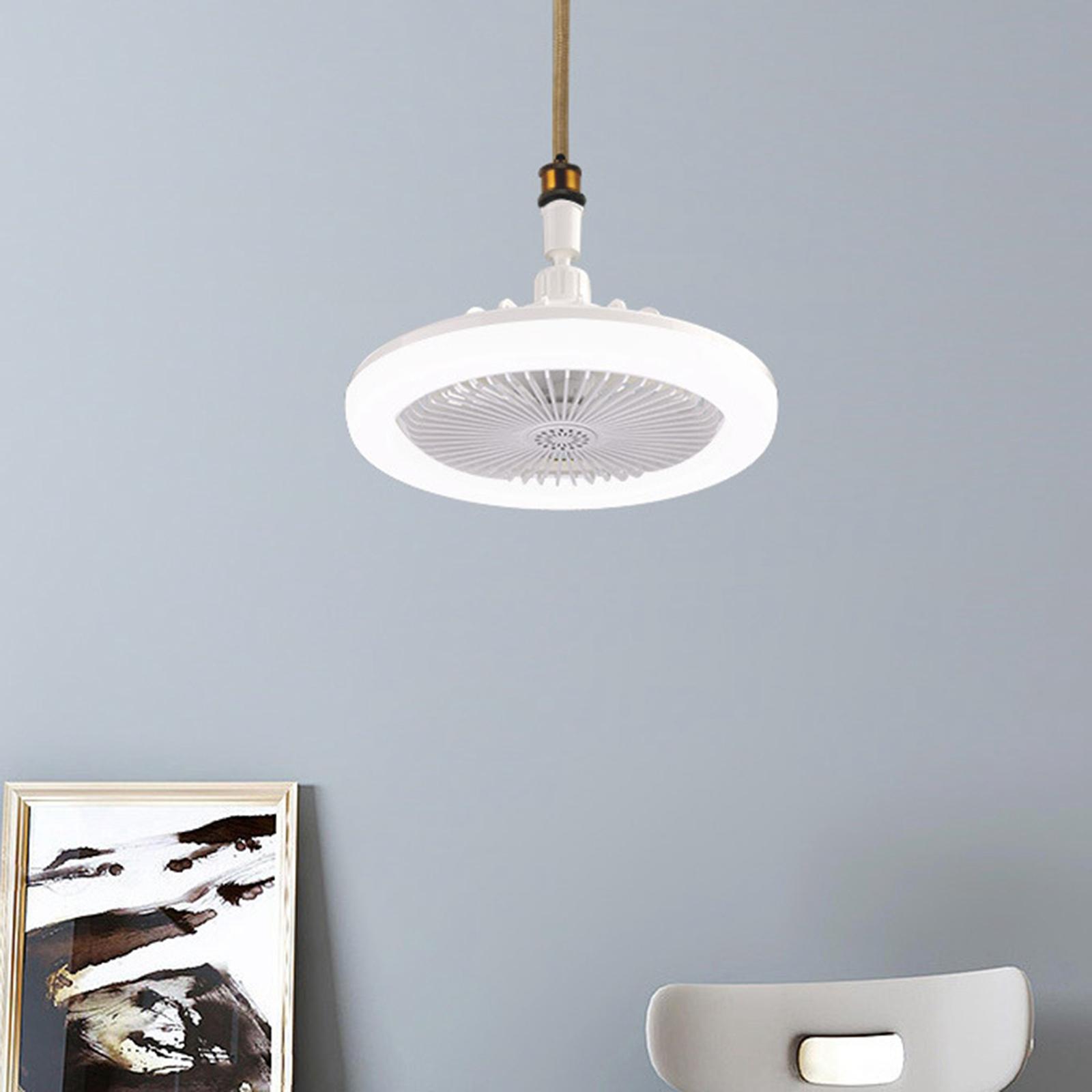 Ceiling Fan Lights E27 Fan Light for Bedroom Dining Room Office White
