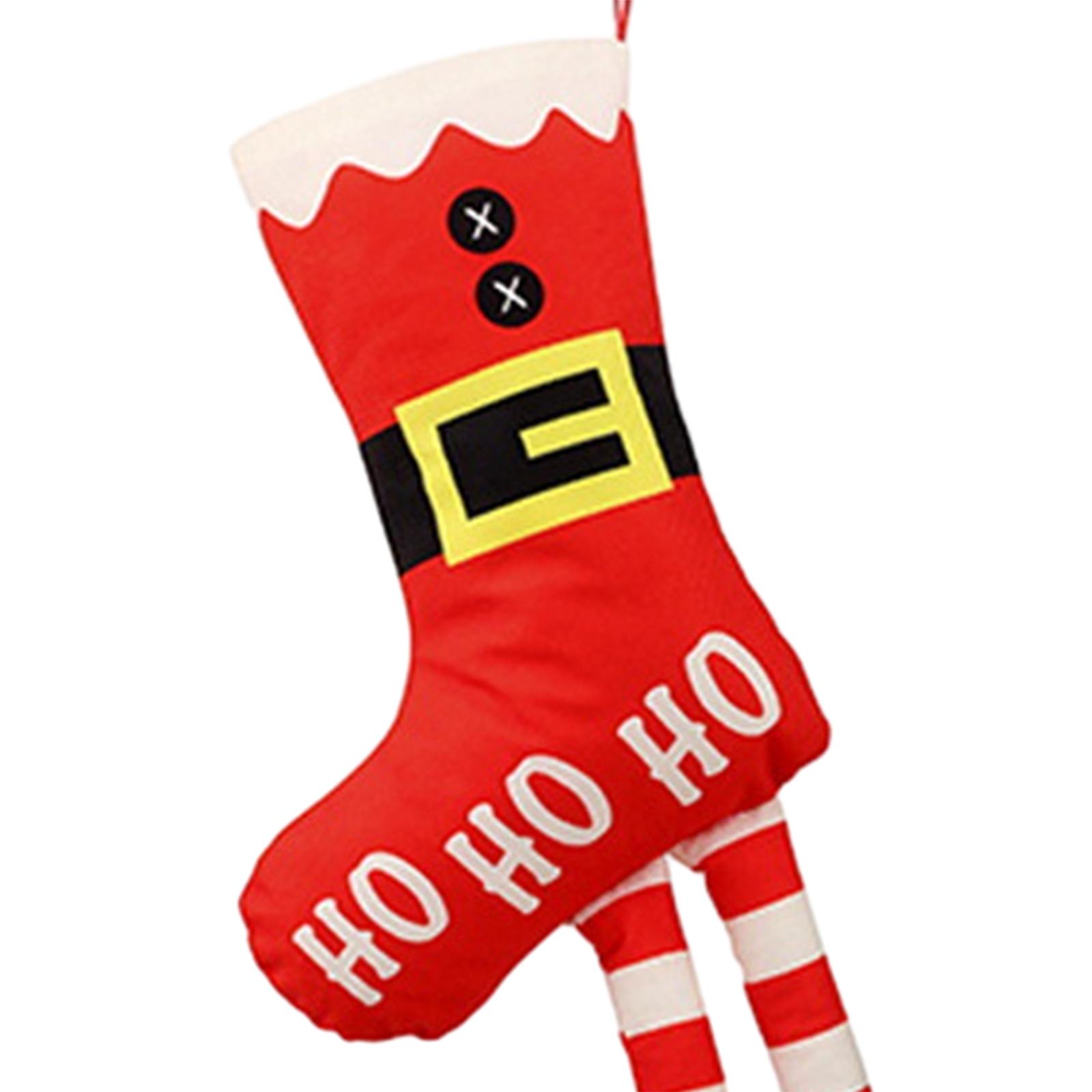 Christmas Stockings 2023 Winter Festival Kids Bedroom Cute Xmas Tree Pendant Red