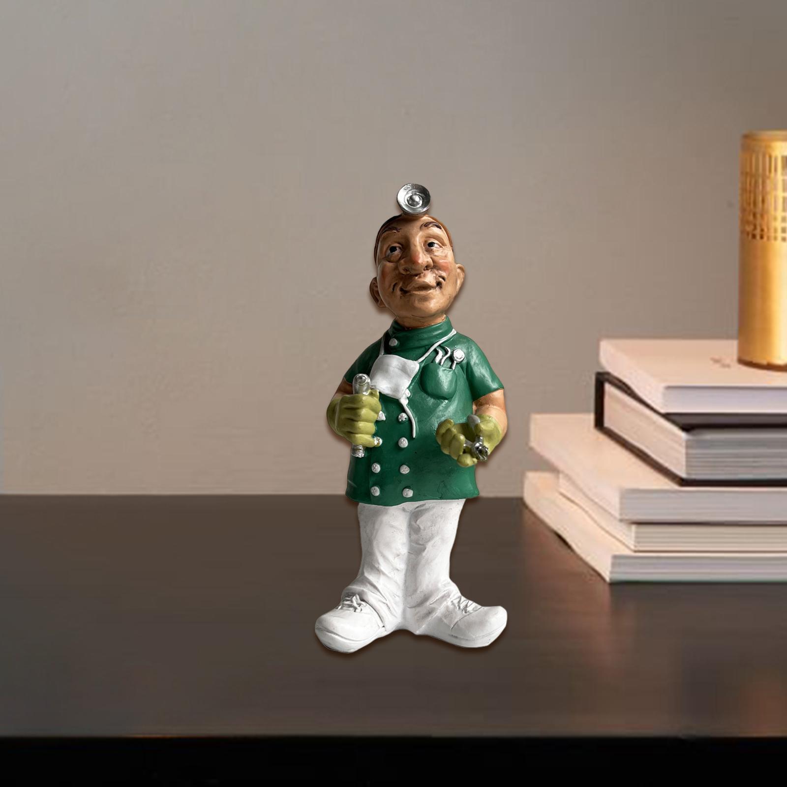 Resin Figure Statue Person Sculpture Bedroom Cabinet People Worker Figurine