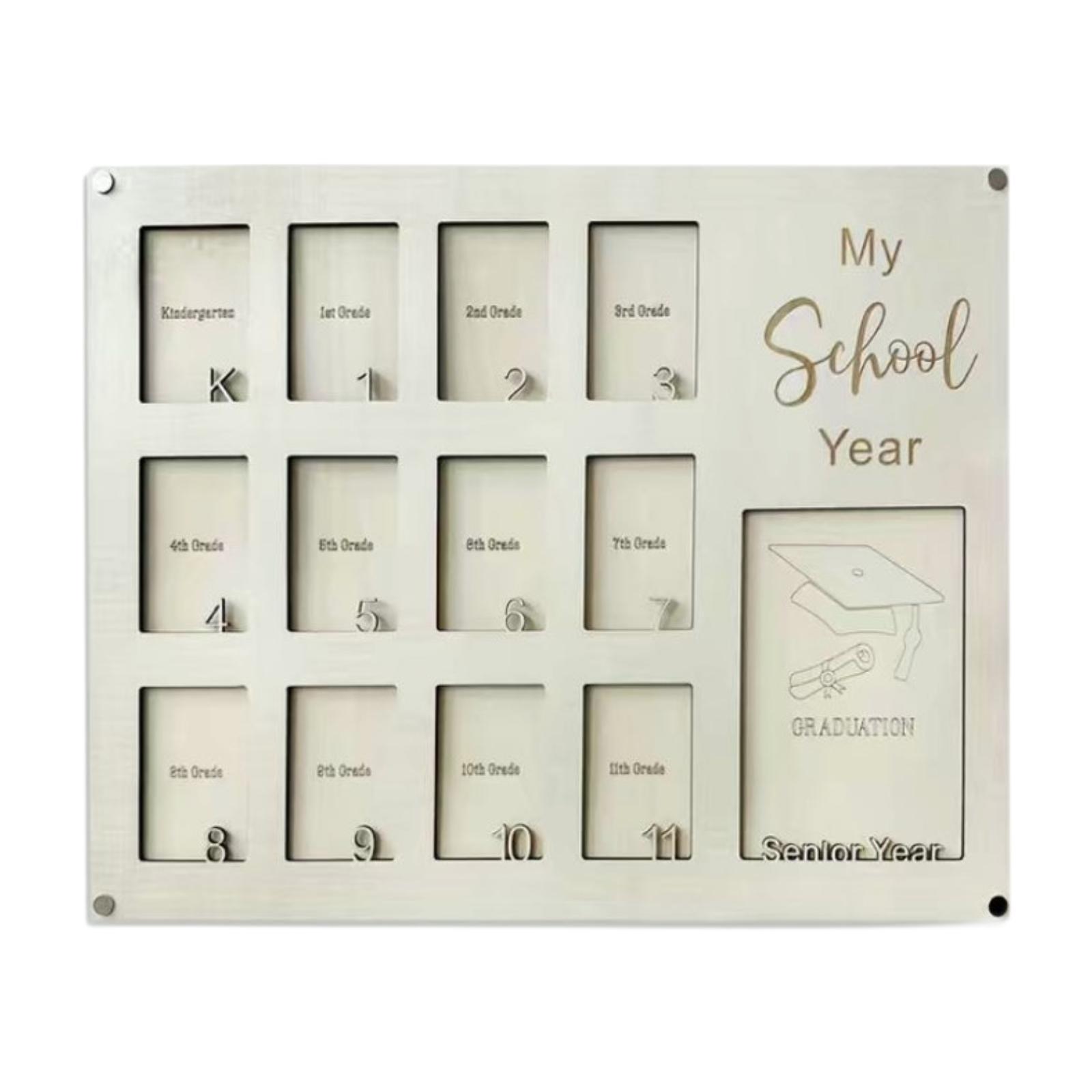 Wooden School Picture Frame
