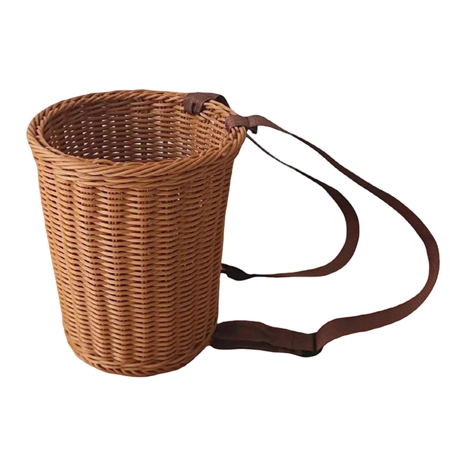 Woven Flower Basket Backpack