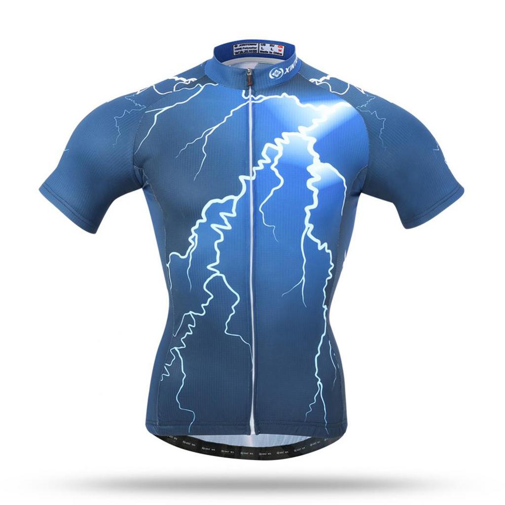 Mens   Short Sleeve Breathable Cycling Jersey Quick Dry Shirts XXL