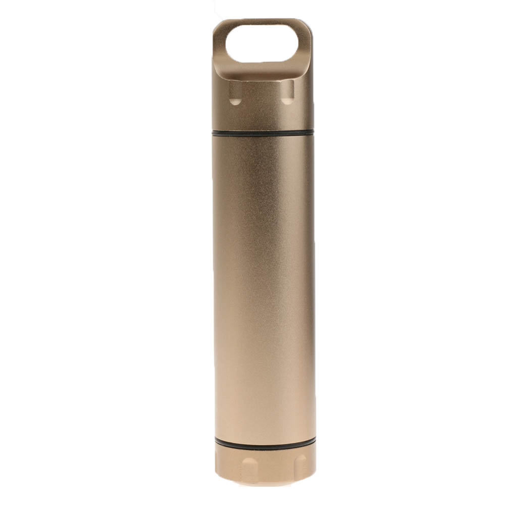 Portable Survival EDC Aluminum Waterproof Capsule Seal Tank Bottle Case