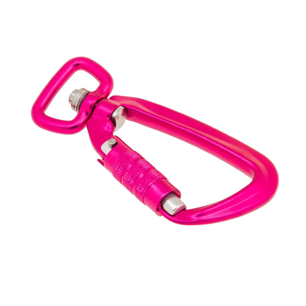 Outdoor Auto Self Locking Carabiner Keychain Climb Backpack Hook Rose red