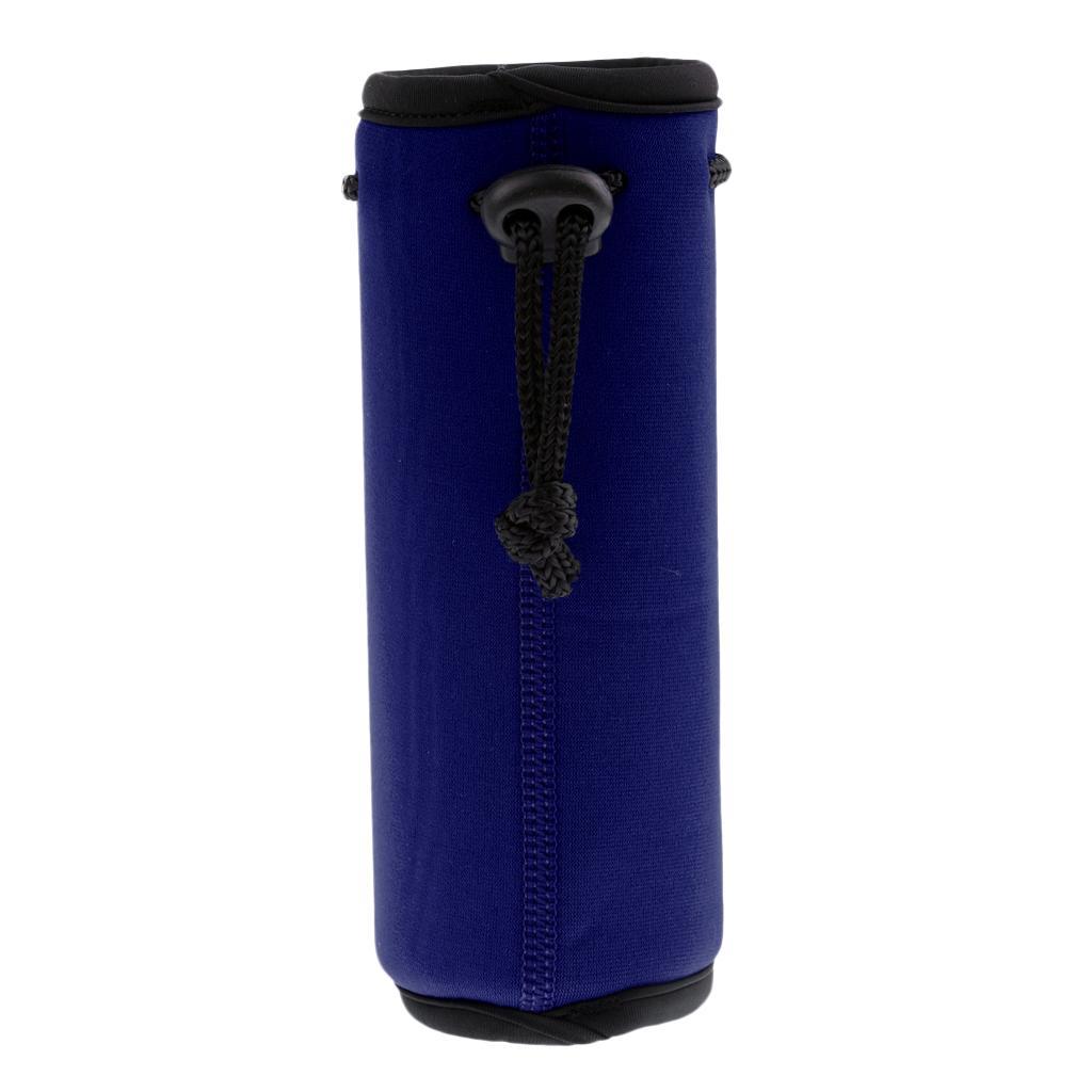 Neoprene Water Bottle Carrier Insulated Cover Holder Drawstring Bag ...