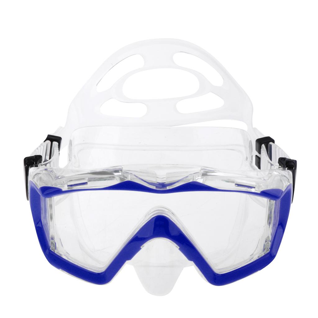 Adult Scuba Diving Mask Anti-Fog Snorkeling Swimming Goggles Glasses Blue