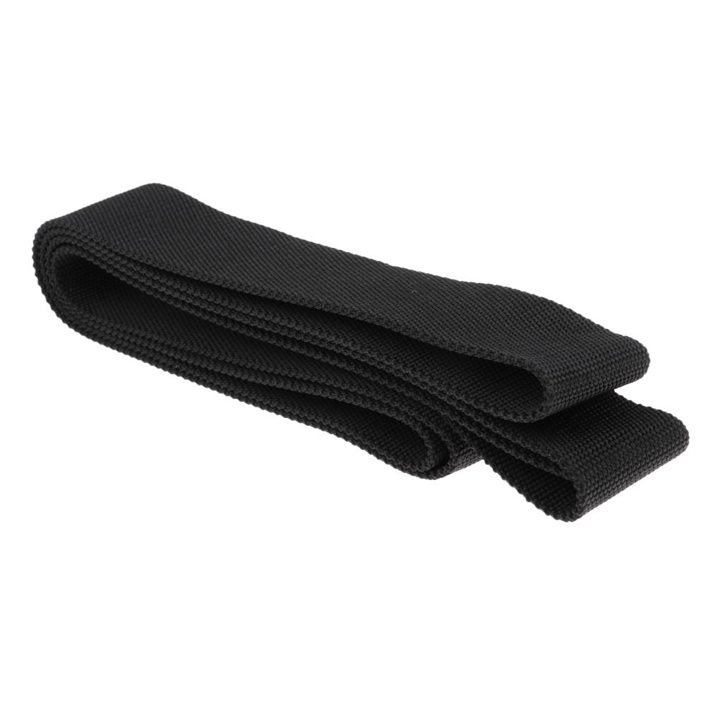 Scuba Diving 200x5cm Webbing Weight Belt for Free Diving Spearfishing Black