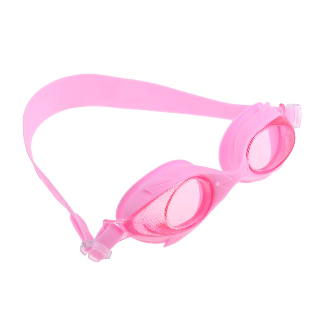 Silicone Unisex Kids Child Anti-Fog Swimming Goggles Glasses Pink