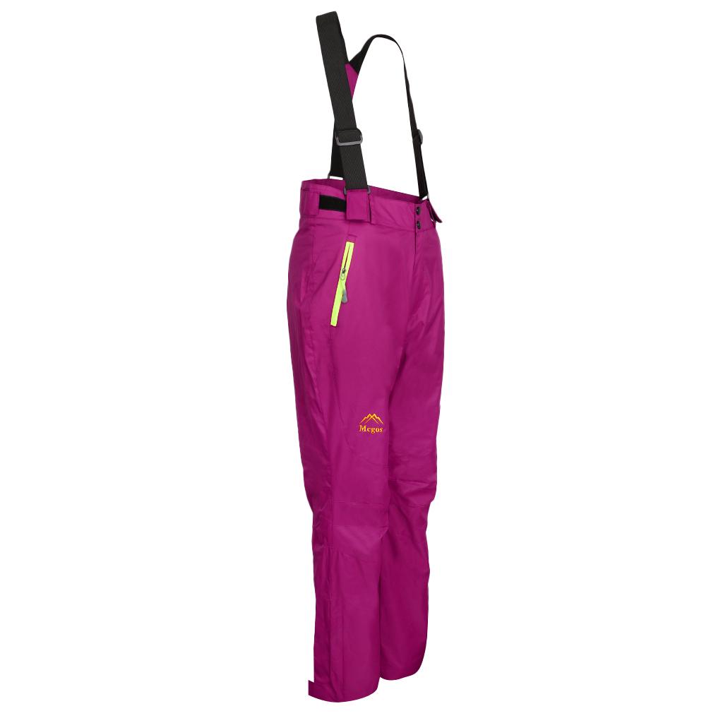 Women Warm Ski Pants Bibs Windproof Waterproof Snow Trousers XXL Purple